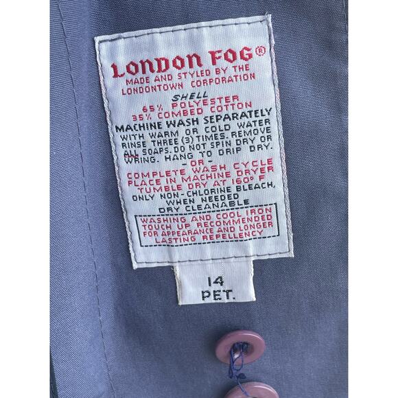VTG London Fog ladies maincoat 14P blue - Picture 5 of 12
